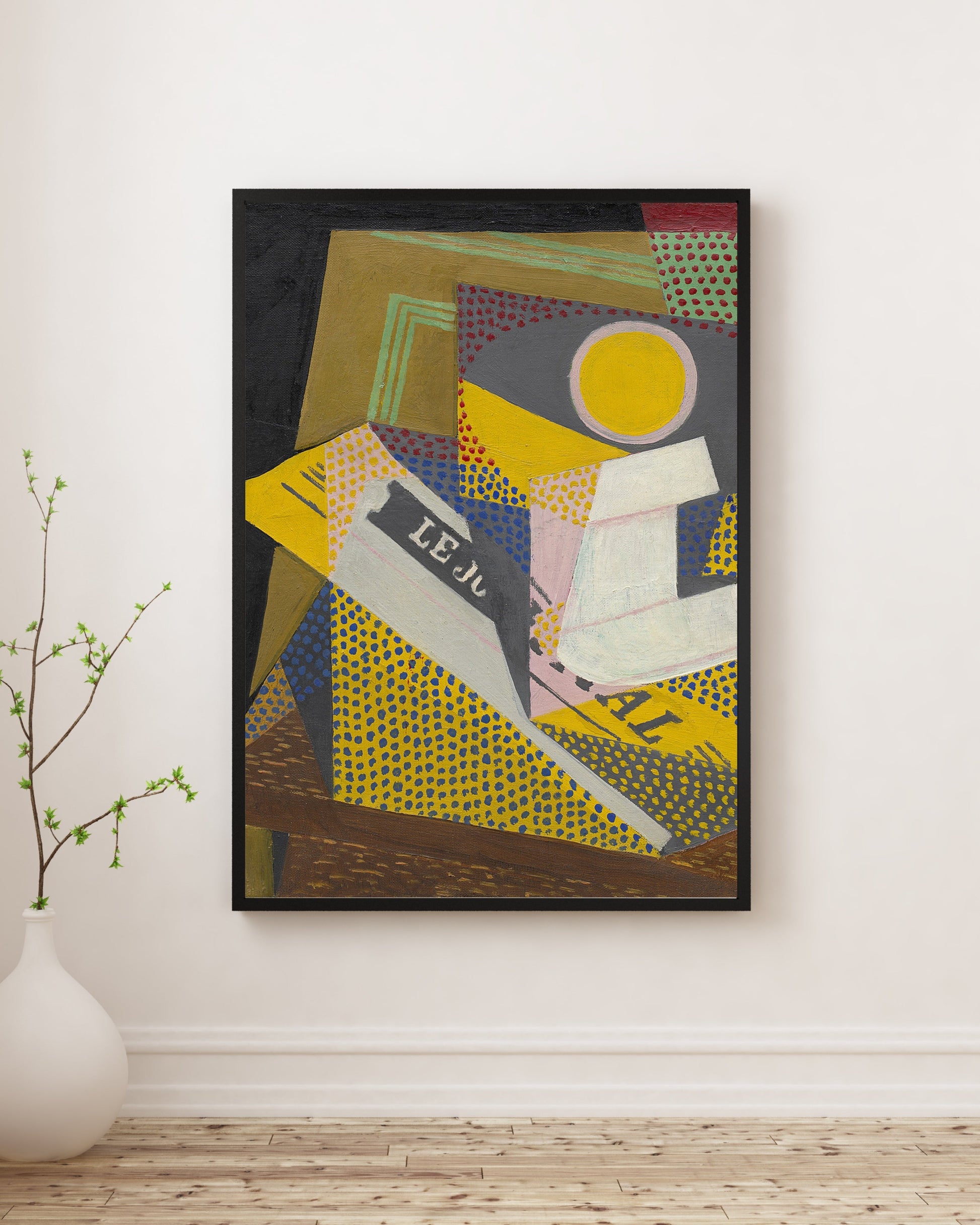 Juan Gris - Gazete ve Meyve Tabağı Fine Art Baskı