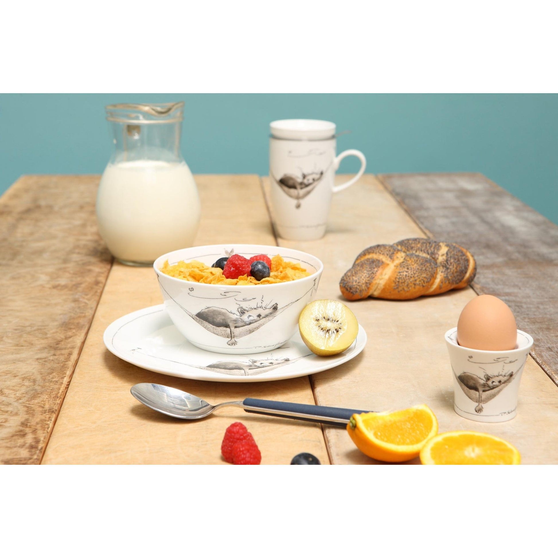 Just Relax Hamağında Dinlenen Kedi Kase - Atelier Peter Schellhardt Koleksiyonu