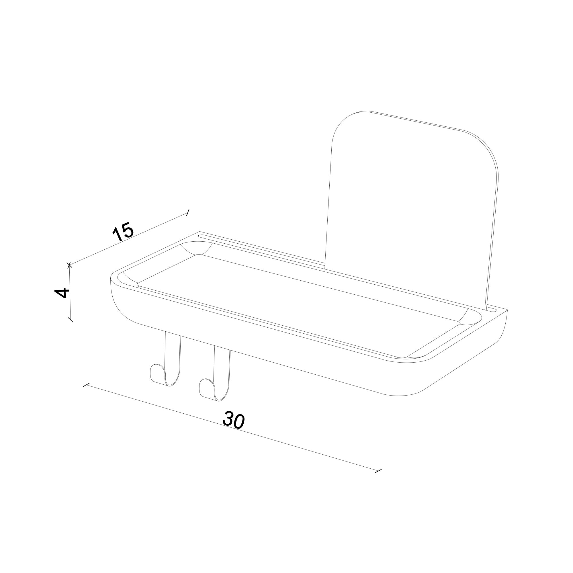 Mirrored Wooden Floating Shelf
