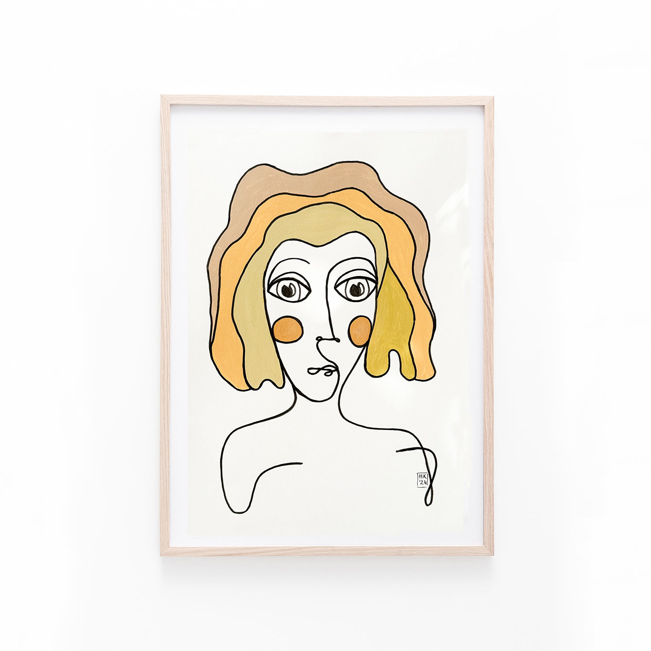 Painting Paper Linear Portrait Series – 07