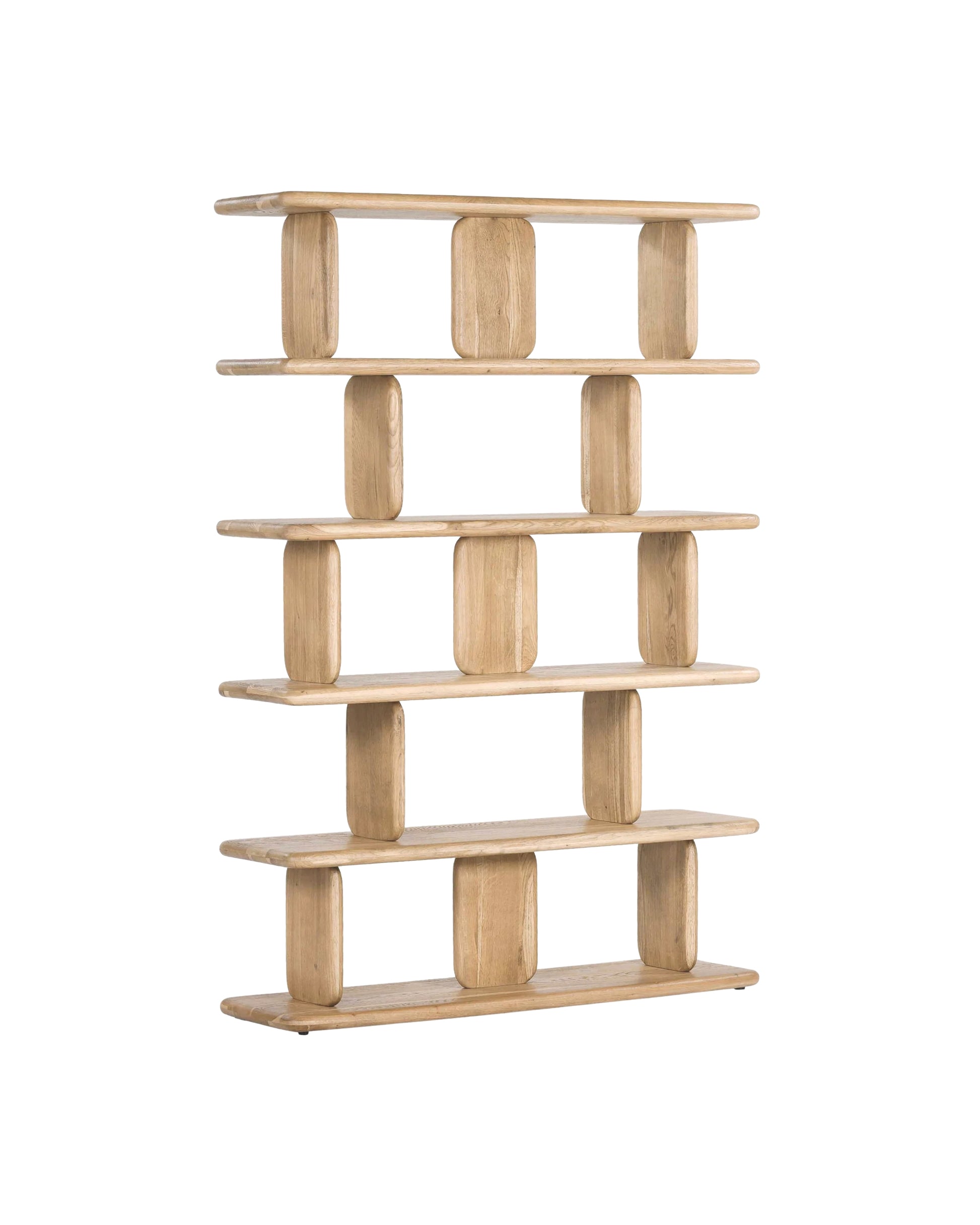 Kaida Masif Ahşap Kitaplık - Raf-Kitaplık-Regen Studio-Naturel-NowShopFun