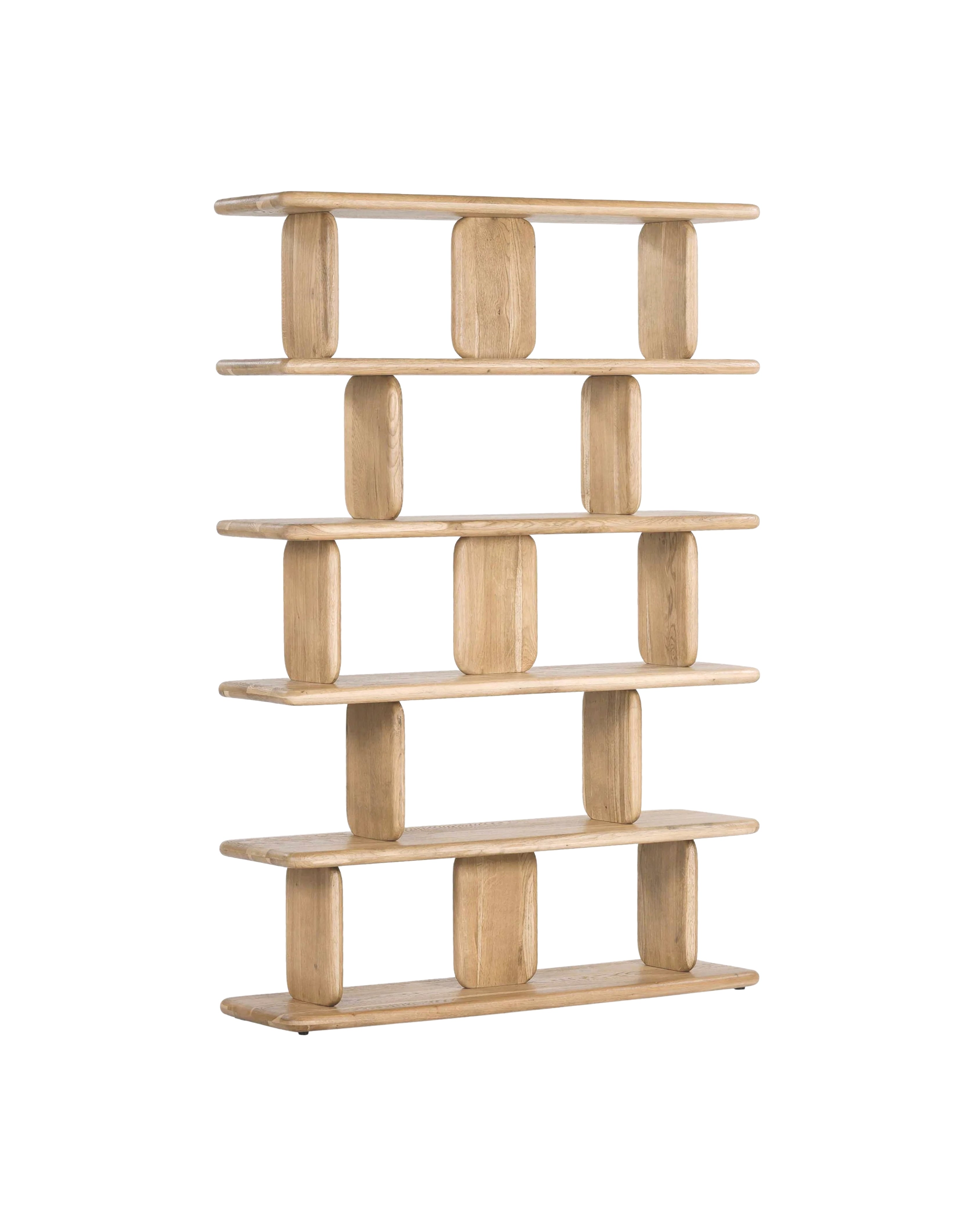 Kaida Masif Ahşap Kitaplık - Raf-Kitaplık-Regen Studio-Naturel-NowShopFun