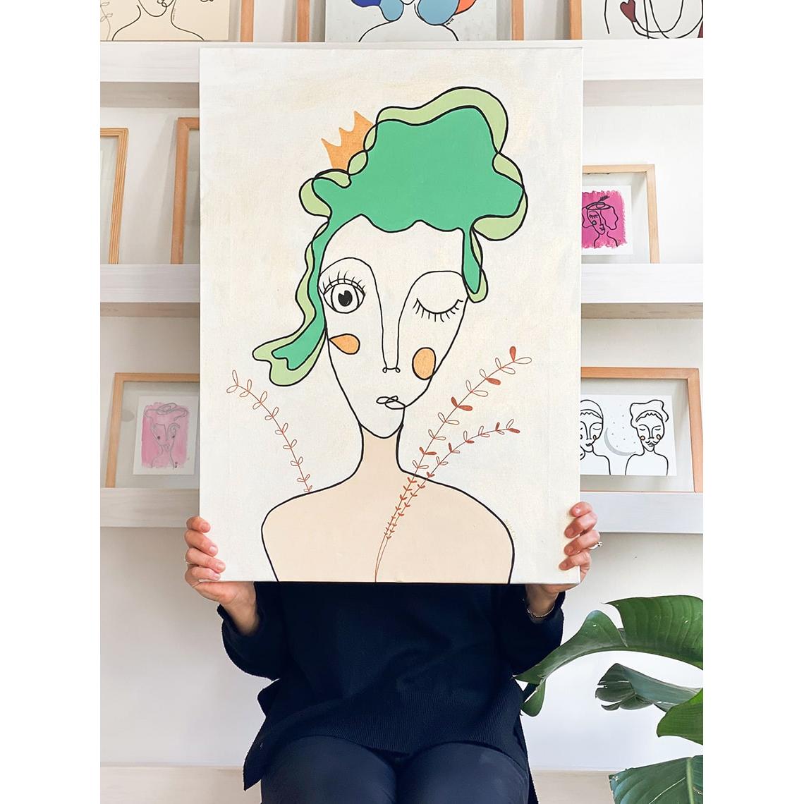 Kanvas Renkli Portre Serisi - 02