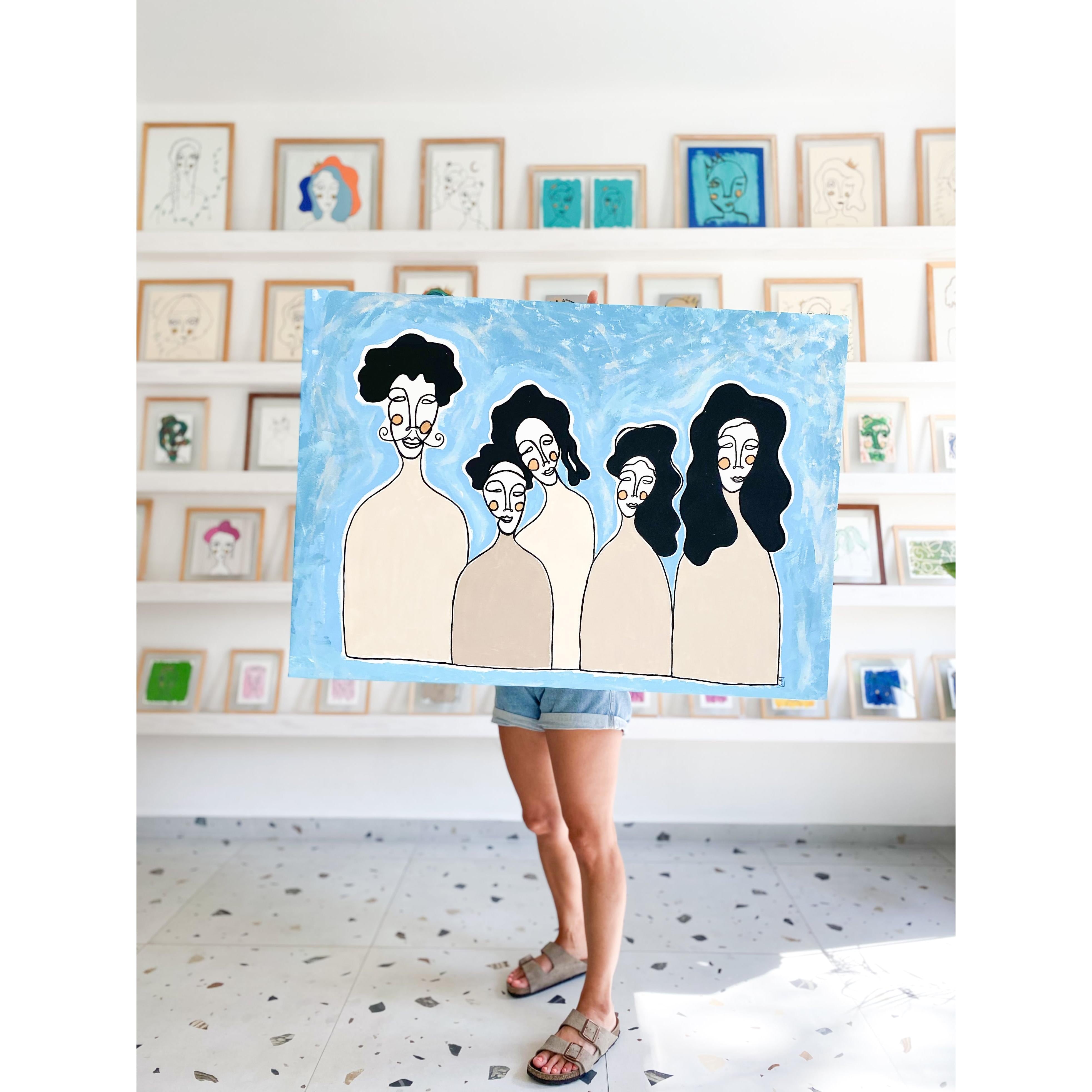 Kanvas Renkli Portre Serisi - 09