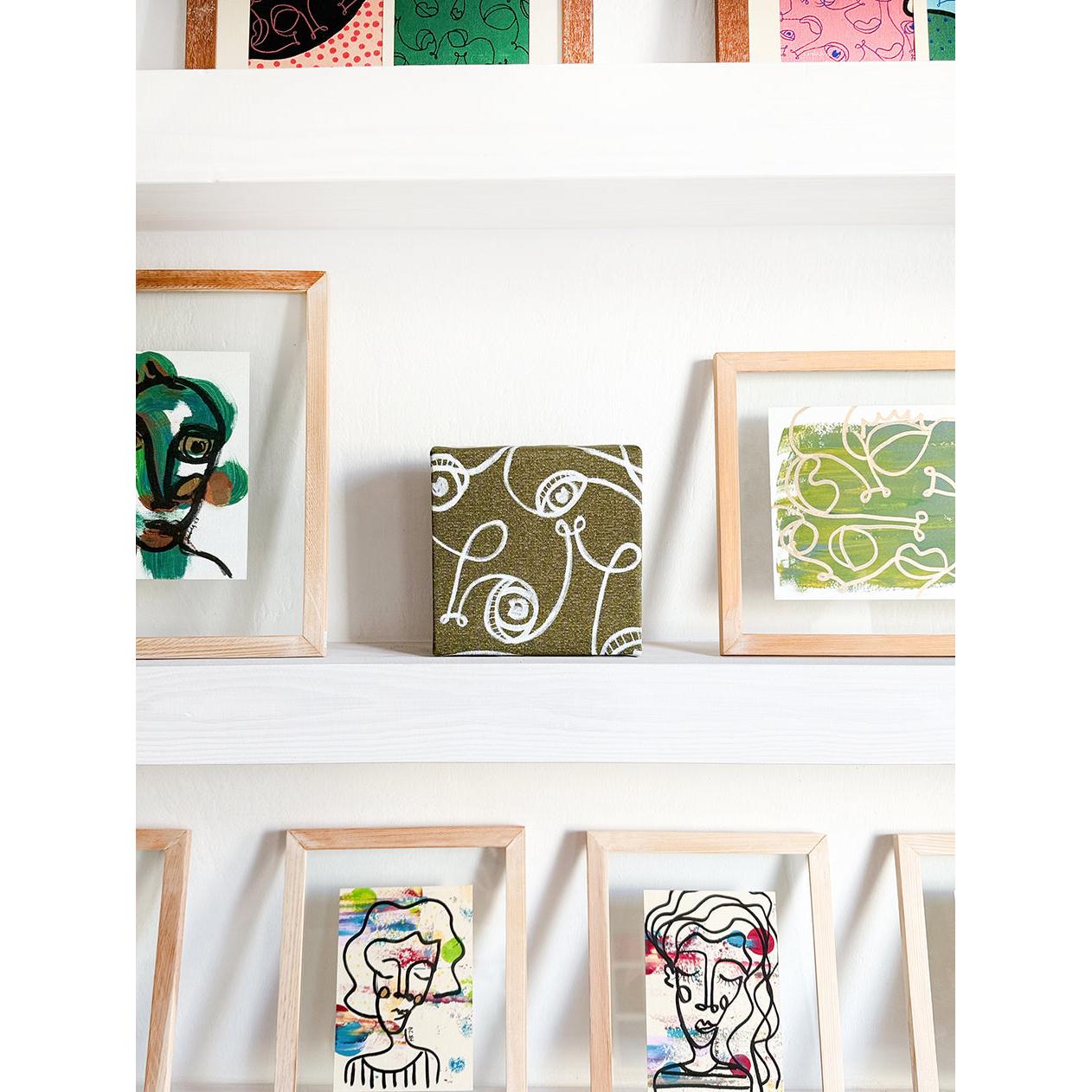 Kanvas Renkli Portre Serisi - 17