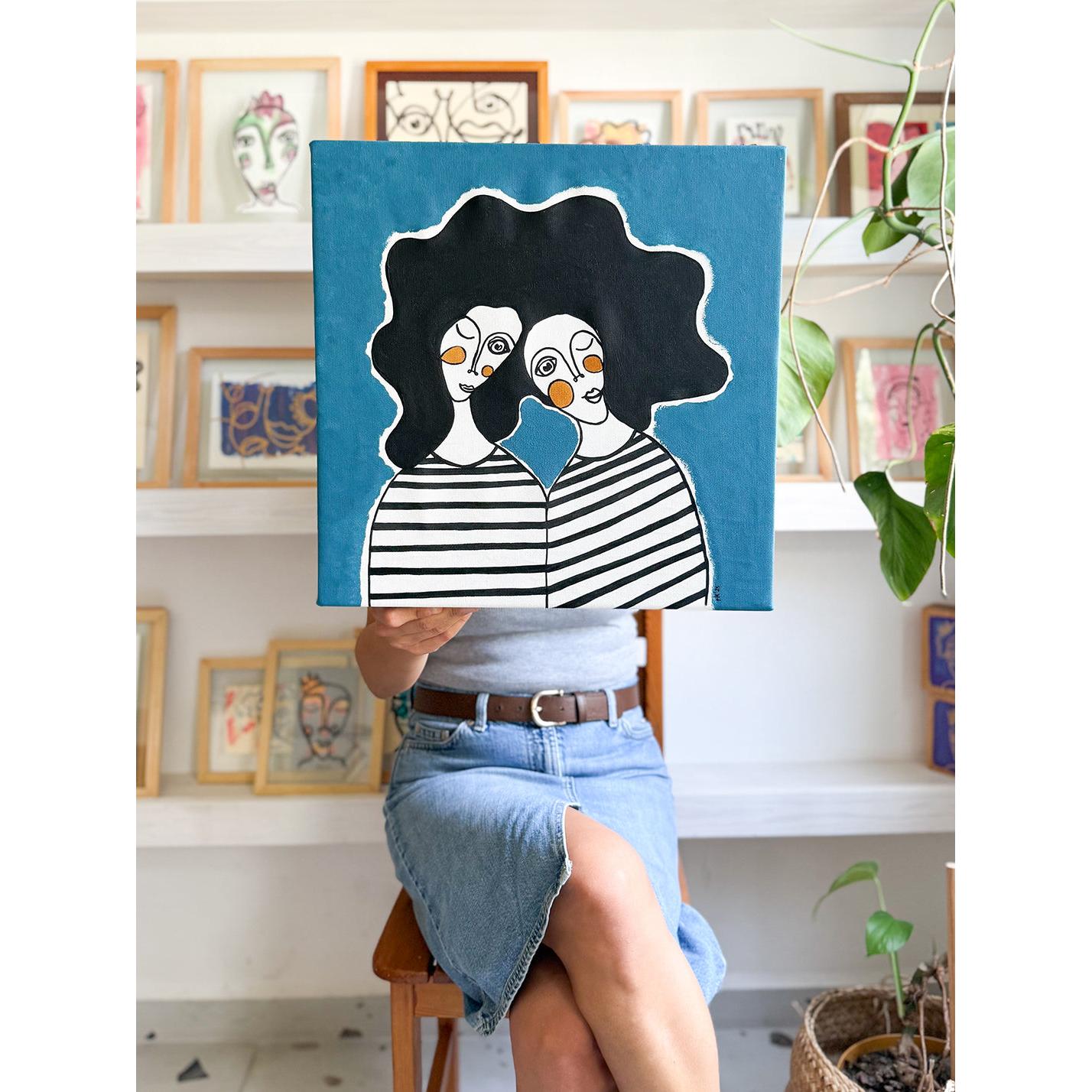 Kanvas Renkli Portre Serisi - 23