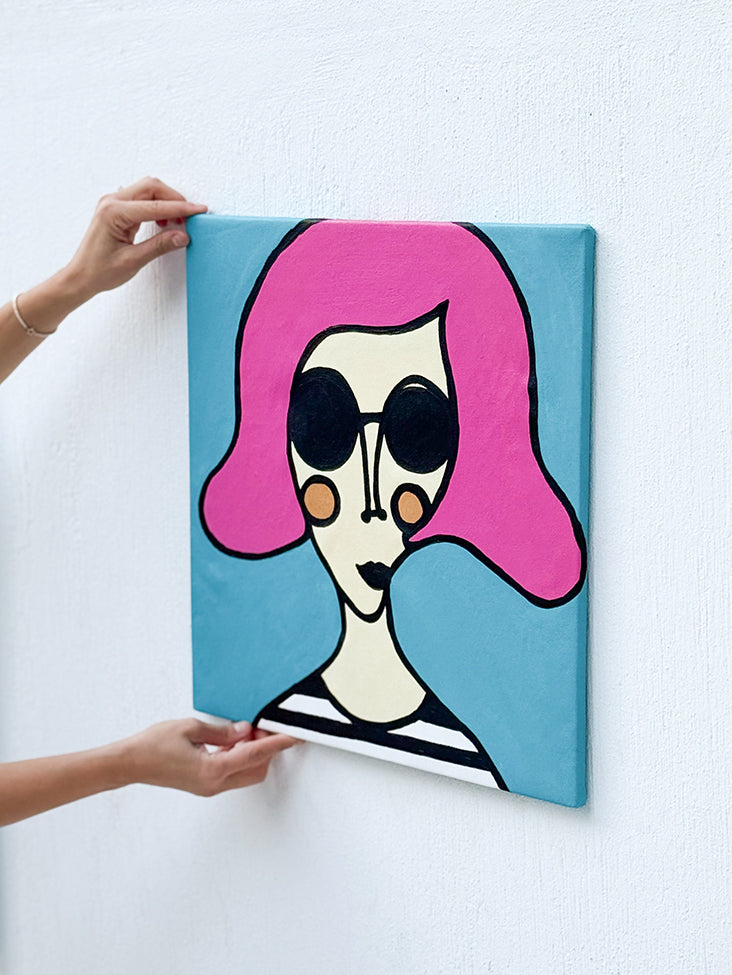 Kanvas Renkli Portre Serisi - 28