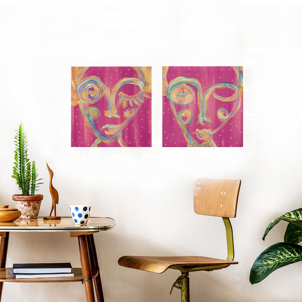 Kanvas Renkli Portre Serisi - 29