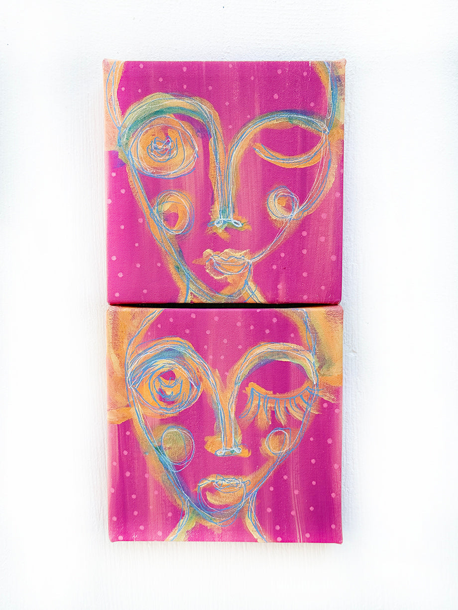 Kanvas Renkli Portre Serisi - 29