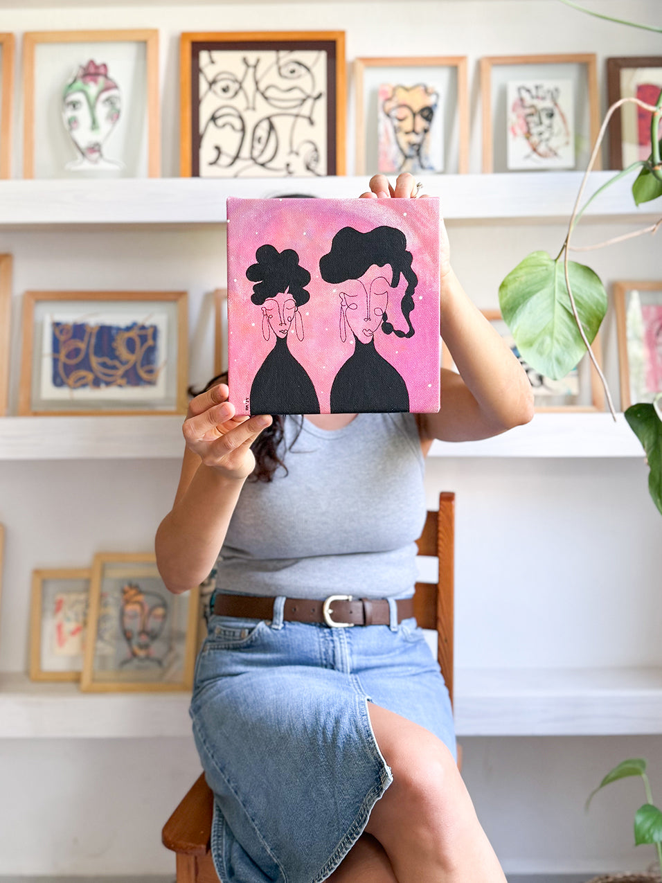 Kanvas Renkli Portre Serisi - 33