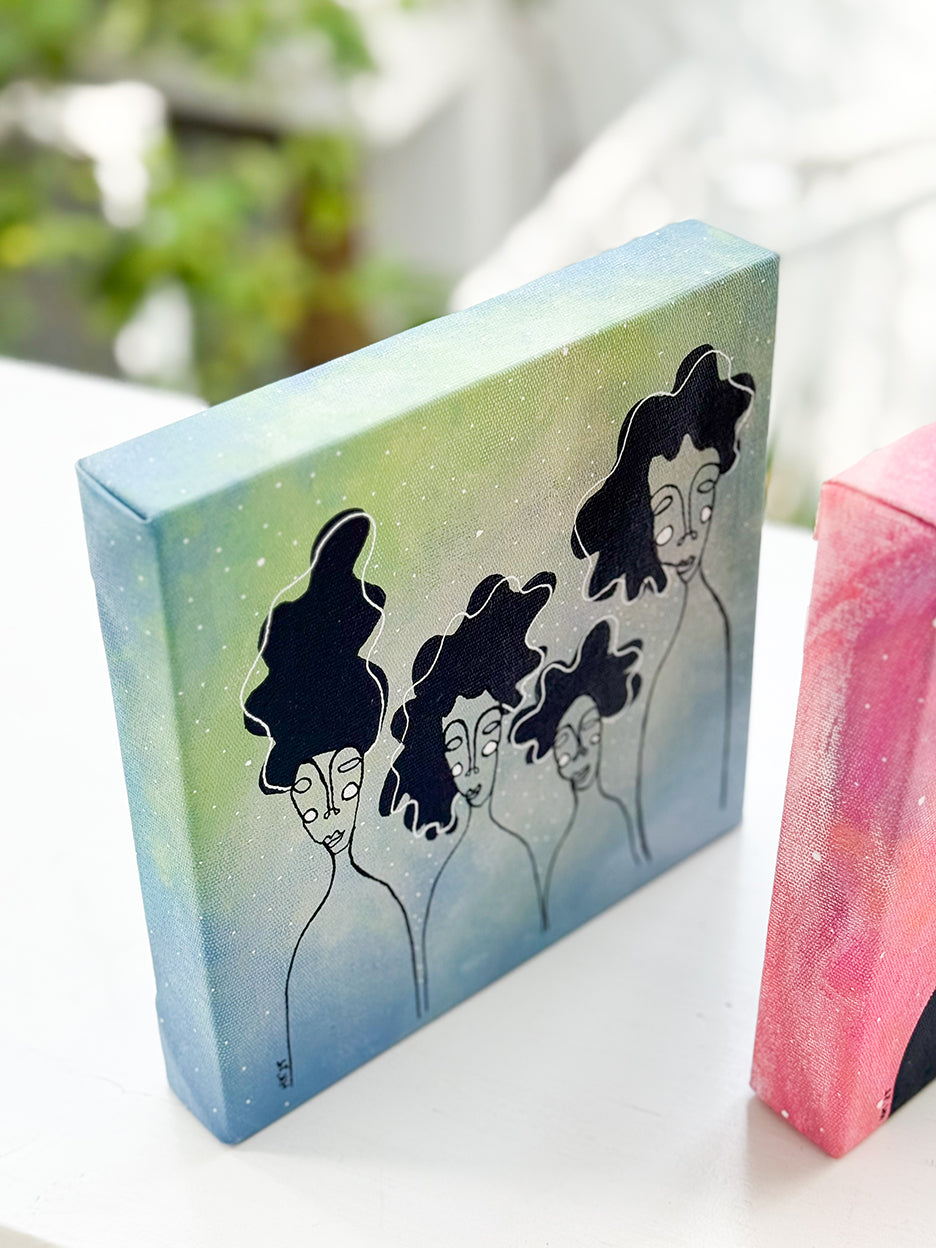 Kanvas Renkli Portre Serisi - 34