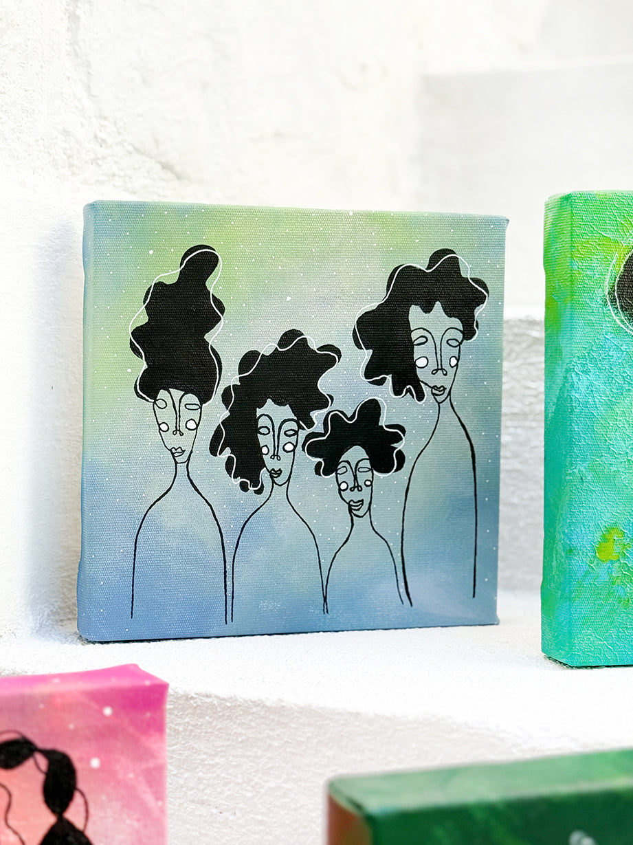 Kanvas Renkli Portre Serisi - 34