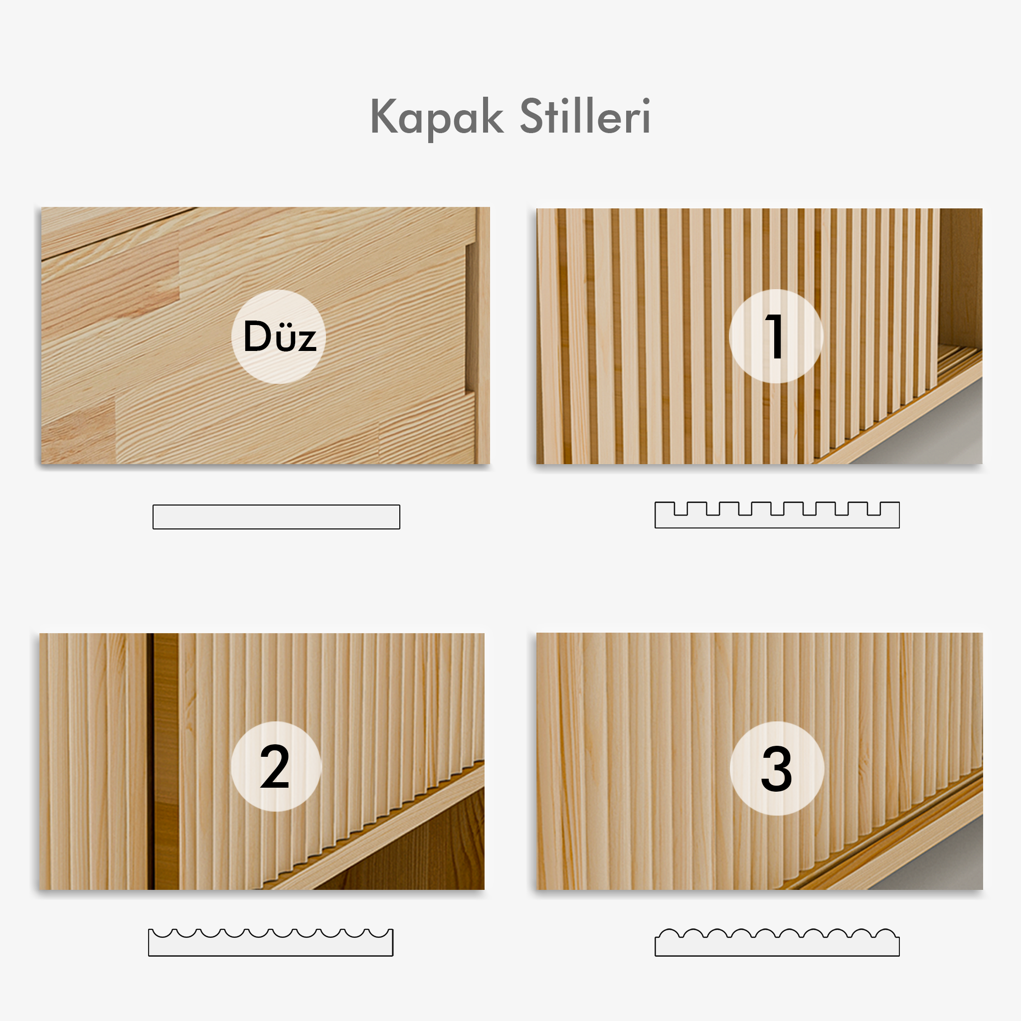 Masif Ahşap Çekmeceli Büfe & Konsol