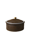Kapaklı Yuvarlak Rattan Fırın Kabı