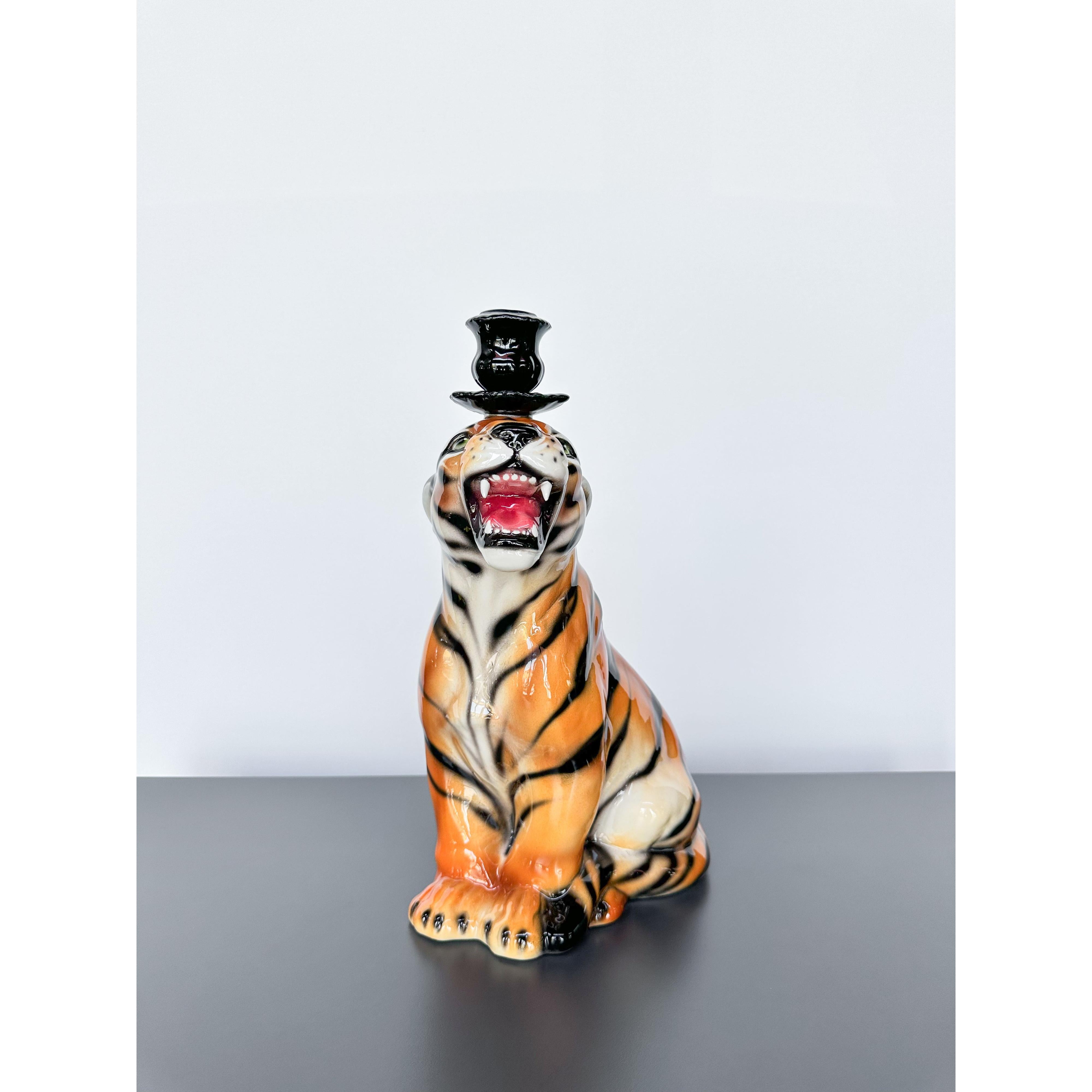 Kaplan Şamdan Dekoratif Obje