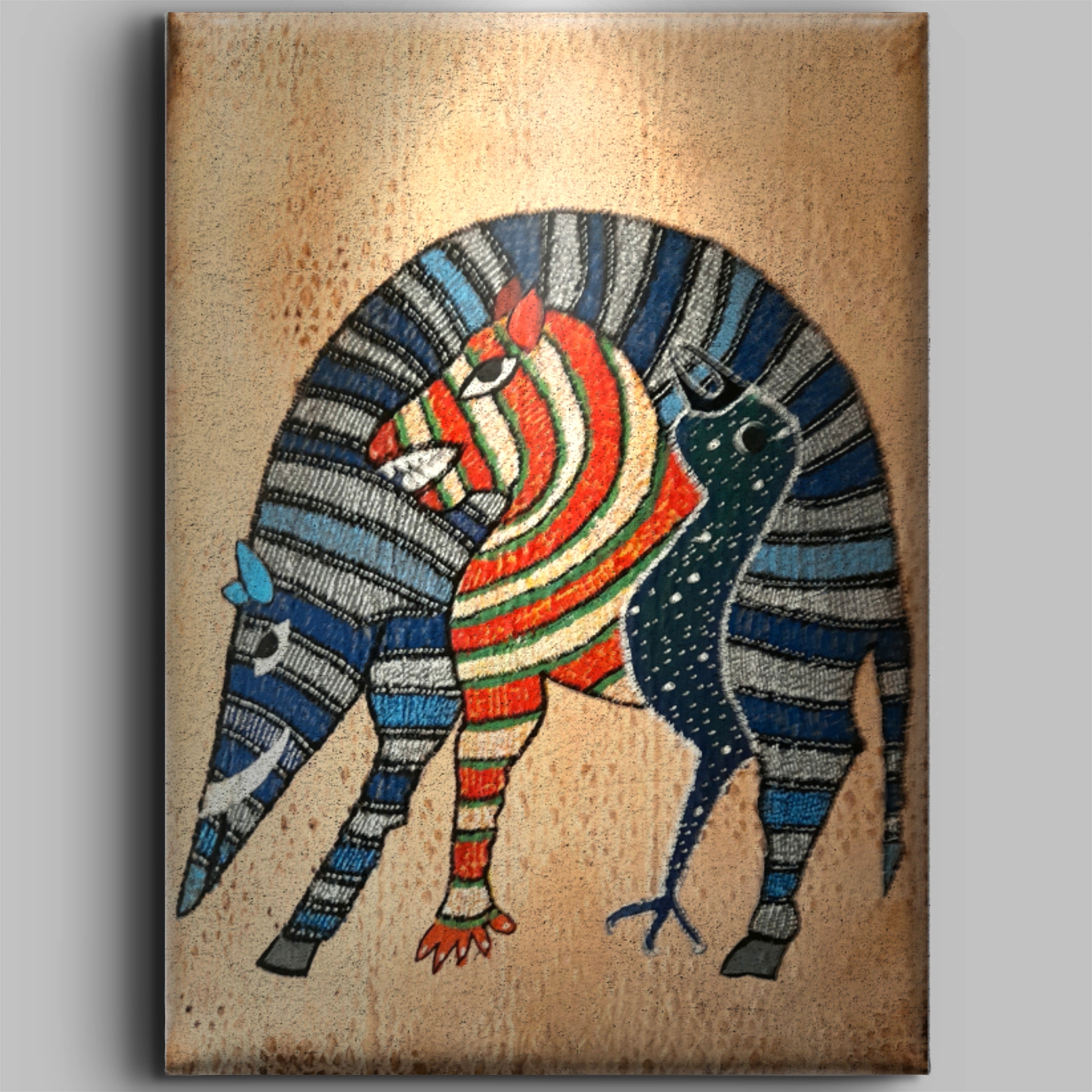 Kardeşlik Tablo El Yapımı Ahşap Üzerine Akrilik Duvar Dekoru