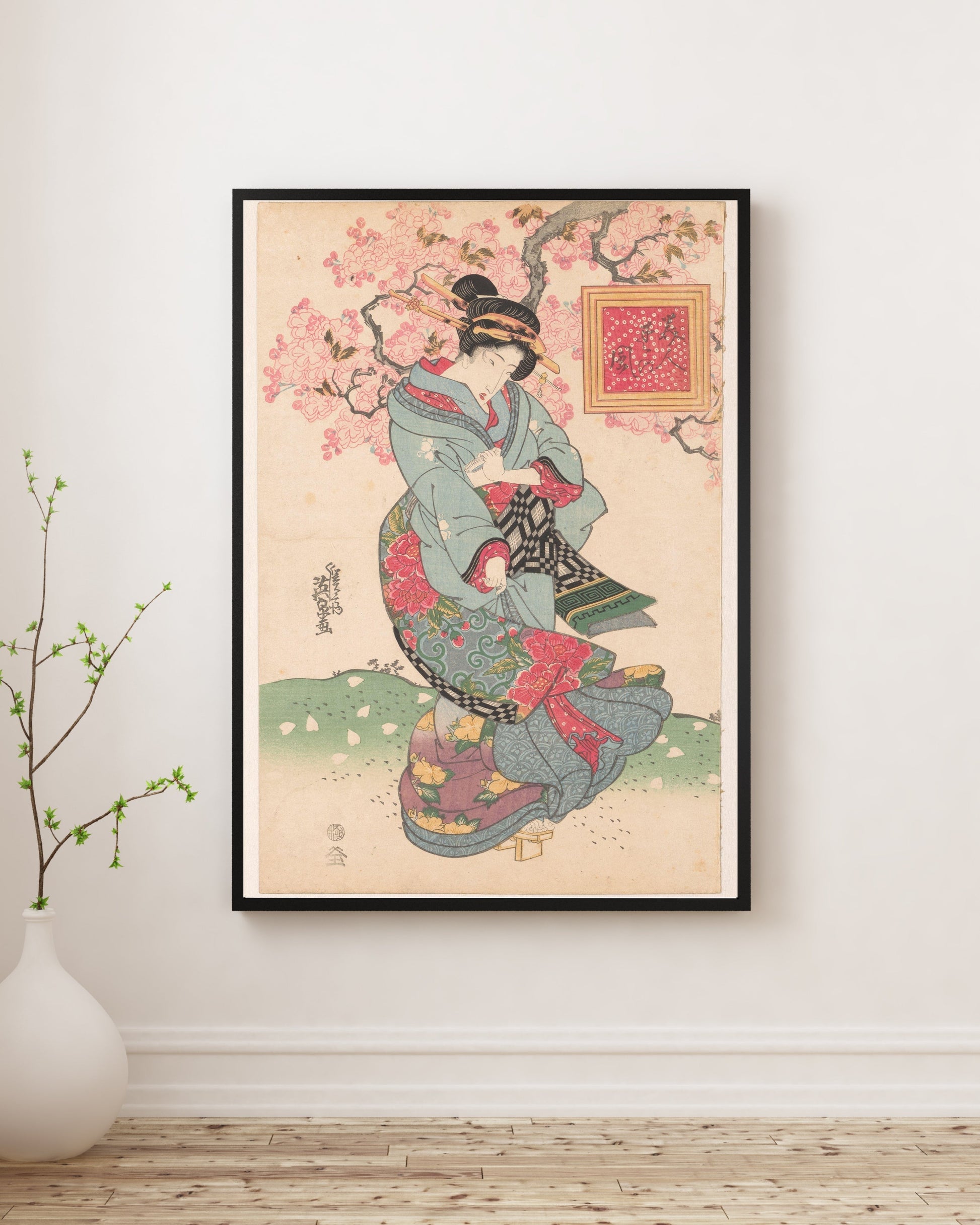 Keisai Eisen - Bahar Fırtınasında Güzeller Fine Art Baskı
