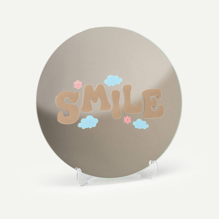 Kendi Aynanı Tasarla / Yuvarlak Ayna-Ayna-Color Reflect-Yuvarlak Ayna-Smile Sticker-Bej-NowShopFun