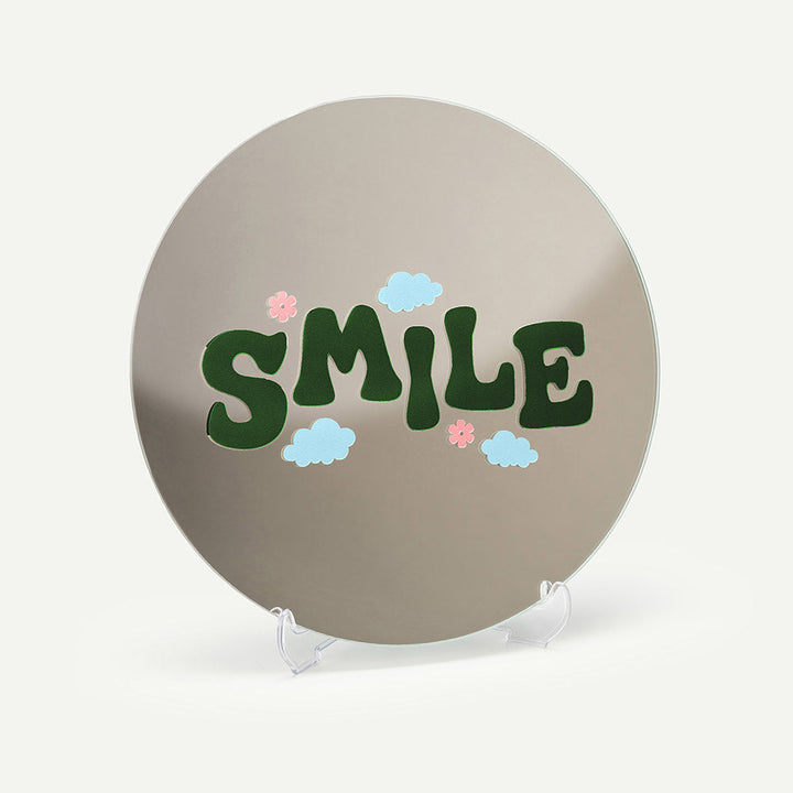 Kendi Aynanı Tasarla / Yuvarlak Ayna-Ayna-Color Reflect-Yuvarlak Ayna-Smile Sticker-Haki-NowShopFun