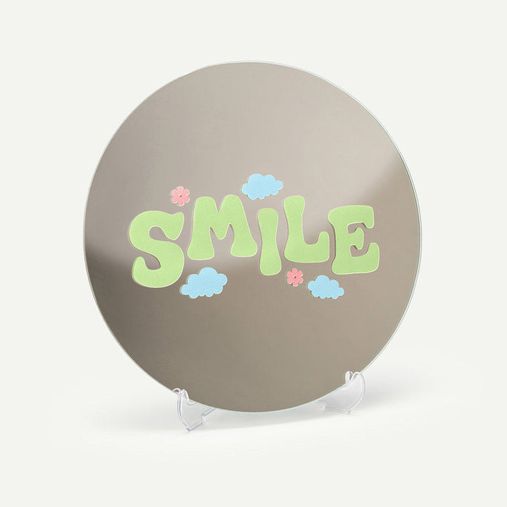 Kendi Aynanı Tasarla / Yuvarlak Ayna-Ayna-Color Reflect-Yuvarlak Ayna-Smile Sticker-Pastel Yeşil-NowShopFun