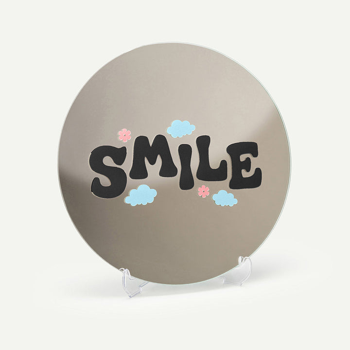 Kendi Aynanı Tasarla / Yuvarlak Ayna-Ayna-Color Reflect-Yuvarlak Ayna-Smile Sticker-Siyah-NowShopFun