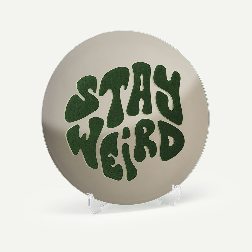 Kendi Aynanı Tasarla / Yuvarlak Ayna-Ayna-Color Reflect-Yuvarlak Ayna-Stay Weird Sticker-Haki-NowShopFun