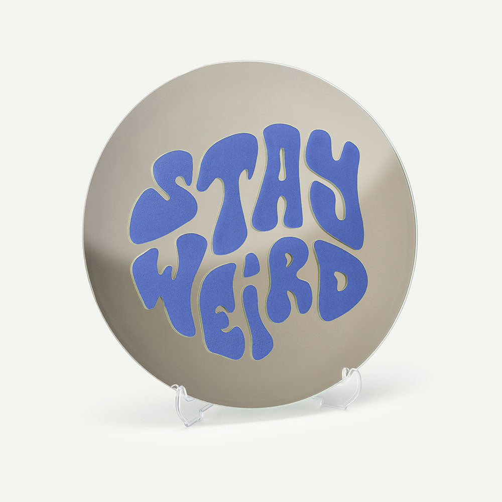 Kendi Aynanı Tasarla / Yuvarlak Ayna-Ayna-Color Reflect-Yuvarlak Ayna-Stay Weird Sticker-Lacivert-NowShopFun