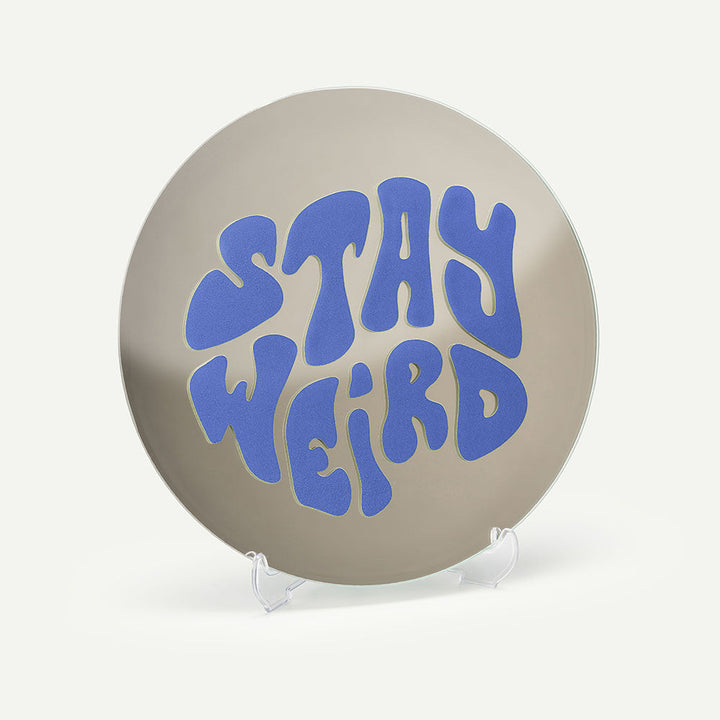 Kendi Aynanı Tasarla / Yuvarlak Ayna-Ayna-Color Reflect-Yuvarlak Ayna-Stay Weird Sticker-Lacivert-NowShopFun