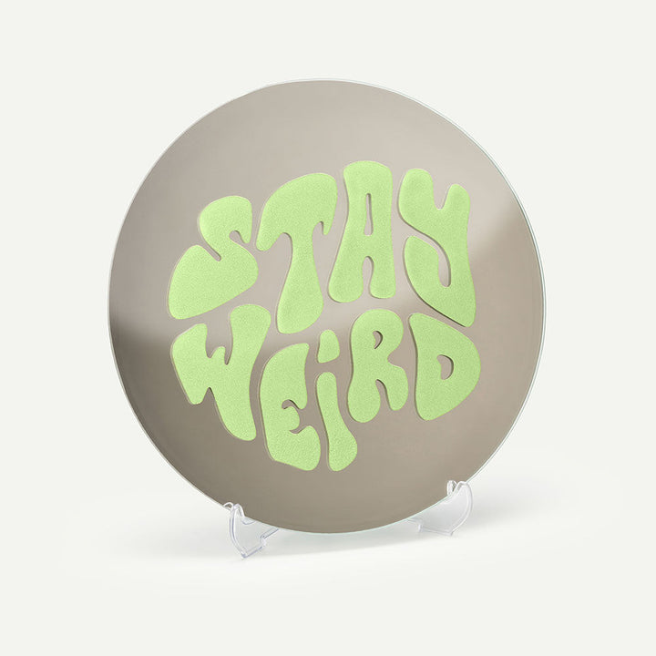 Kendi Aynanı Tasarla / Yuvarlak Ayna-Ayna-Color Reflect-Yuvarlak Ayna-Stay Weird Sticker-Pastel Yeşil-NowShopFun