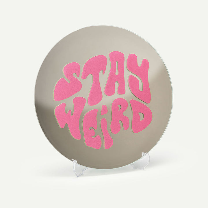 Kendi Aynanı Tasarla / Yuvarlak Ayna-Ayna-Color Reflect-Yuvarlak Ayna-Stay Weird Sticker-Pembe-NowShopFun