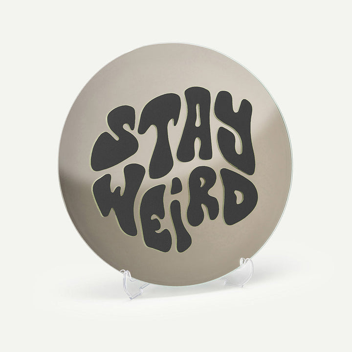 Kendi Aynanı Tasarla / Yuvarlak Ayna-Ayna-Color Reflect-Yuvarlak Ayna-Stay Weird Sticker-Siyah-NowShopFun
