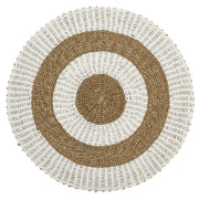 Kilim Jüt Naturel Beyaz Çizgili D.100 cm