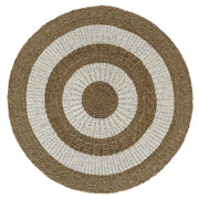Kilim Jüt Naturel Beyaz Çizgili D.150 cm