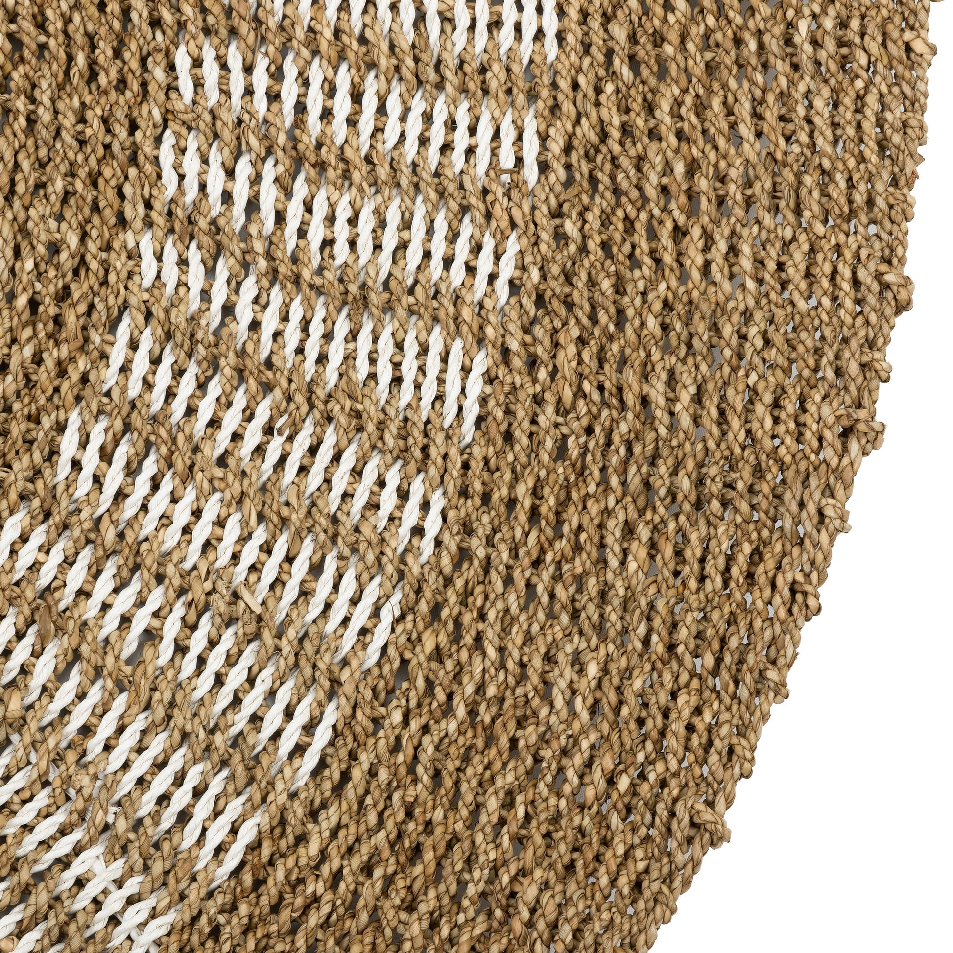 Kilim Jüt Naturel Beyaz Desenli D.150 cm
