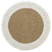 Kilim Jüt Naturel Beyaz Kenarlı D.100 cm
