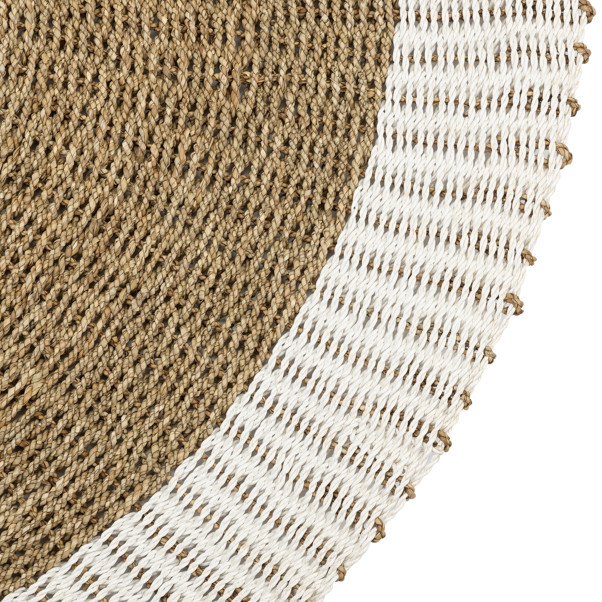 Kilim Jüt Naturel Beyaz Kenarlı D.150 cm