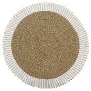 Kilim Jüt Naturel Beyaz Kenarlı D.150 cm
