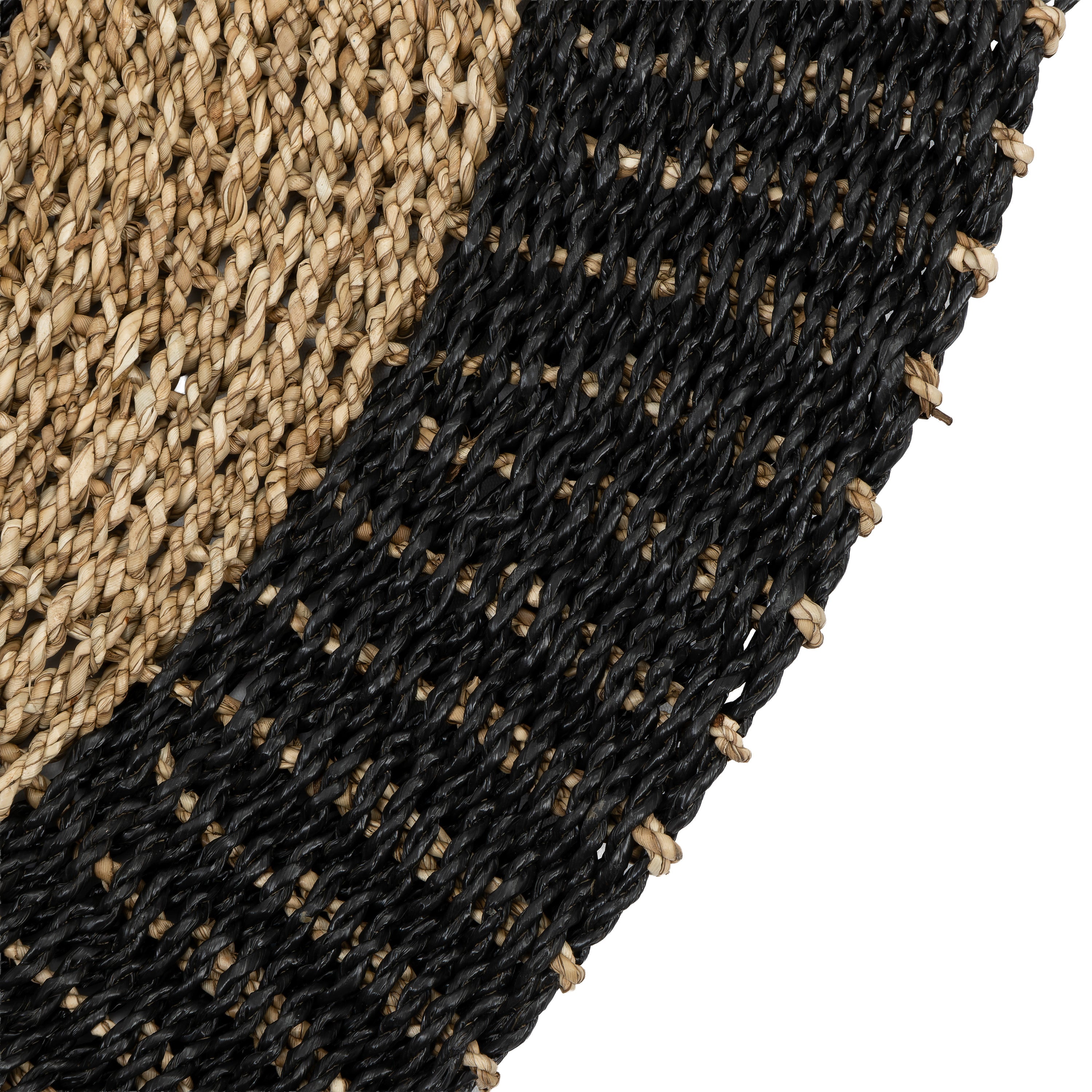 Kilim Jüt Naturel Siyah Çizgili D.100 cm