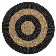 Kilim Jüt Naturel Siyah Çizgili D.100 cm