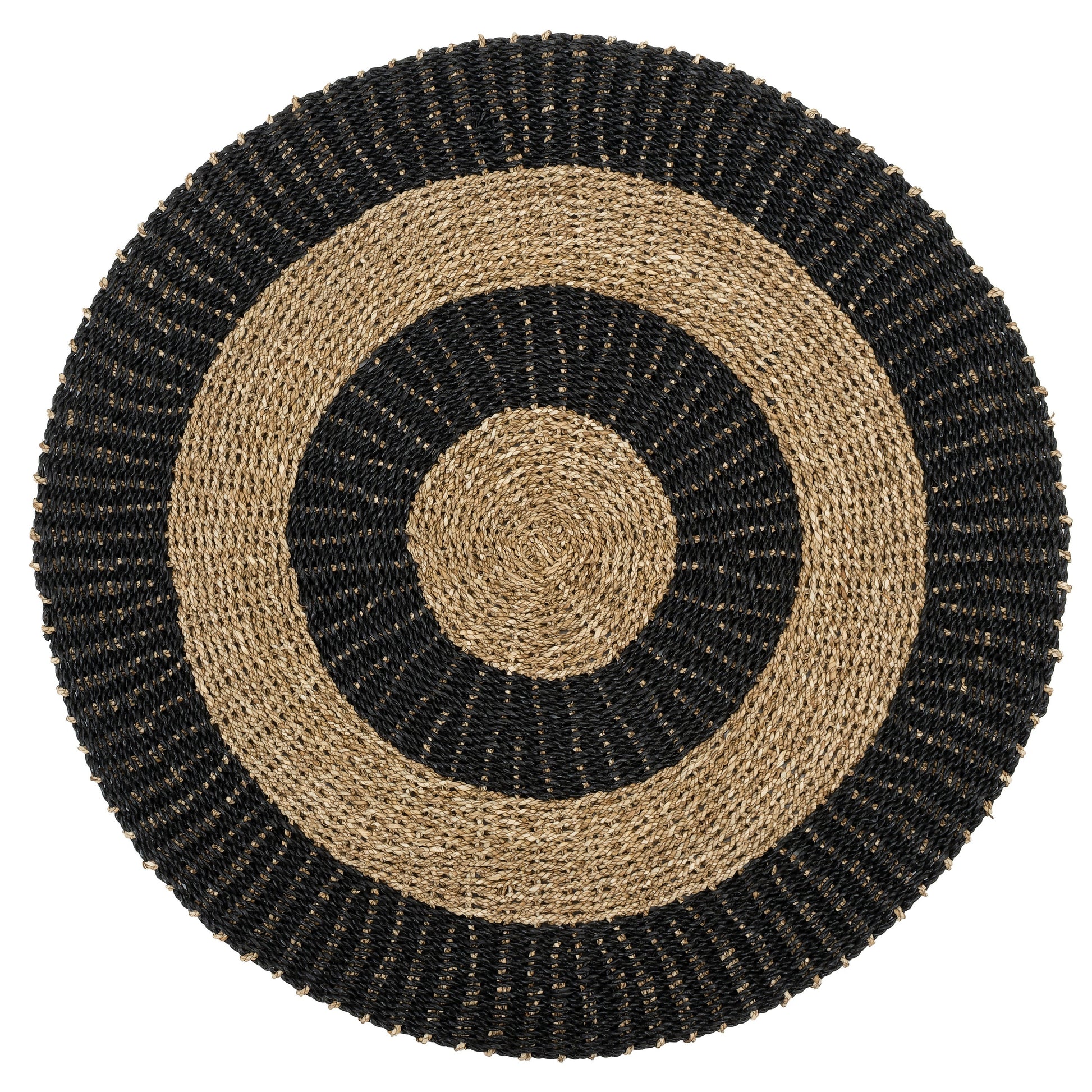 Kilim Jüt Naturel Siyah Çizgili D.100 cm