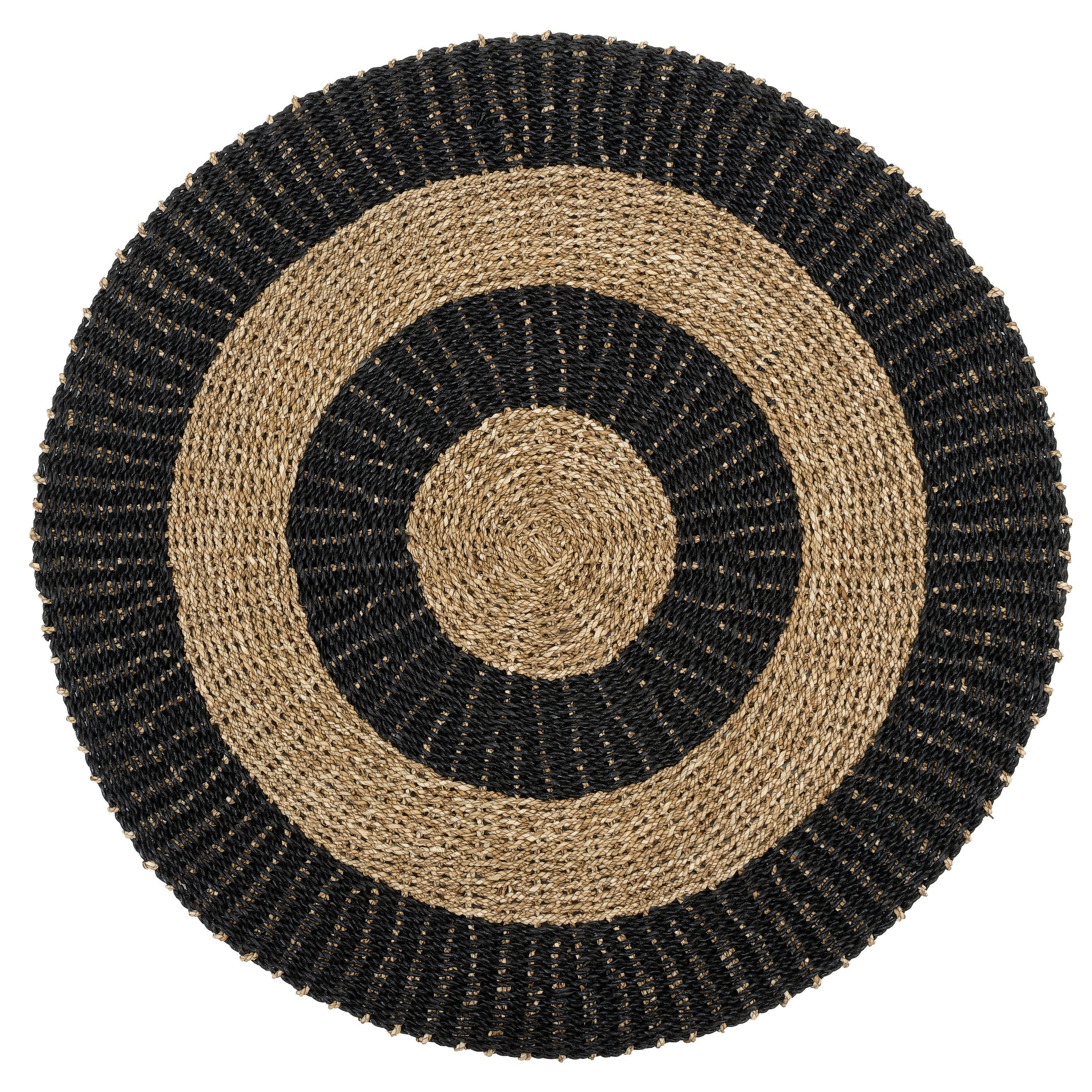 Kilim Jüt Naturel Siyah Çizgili D.100 cm