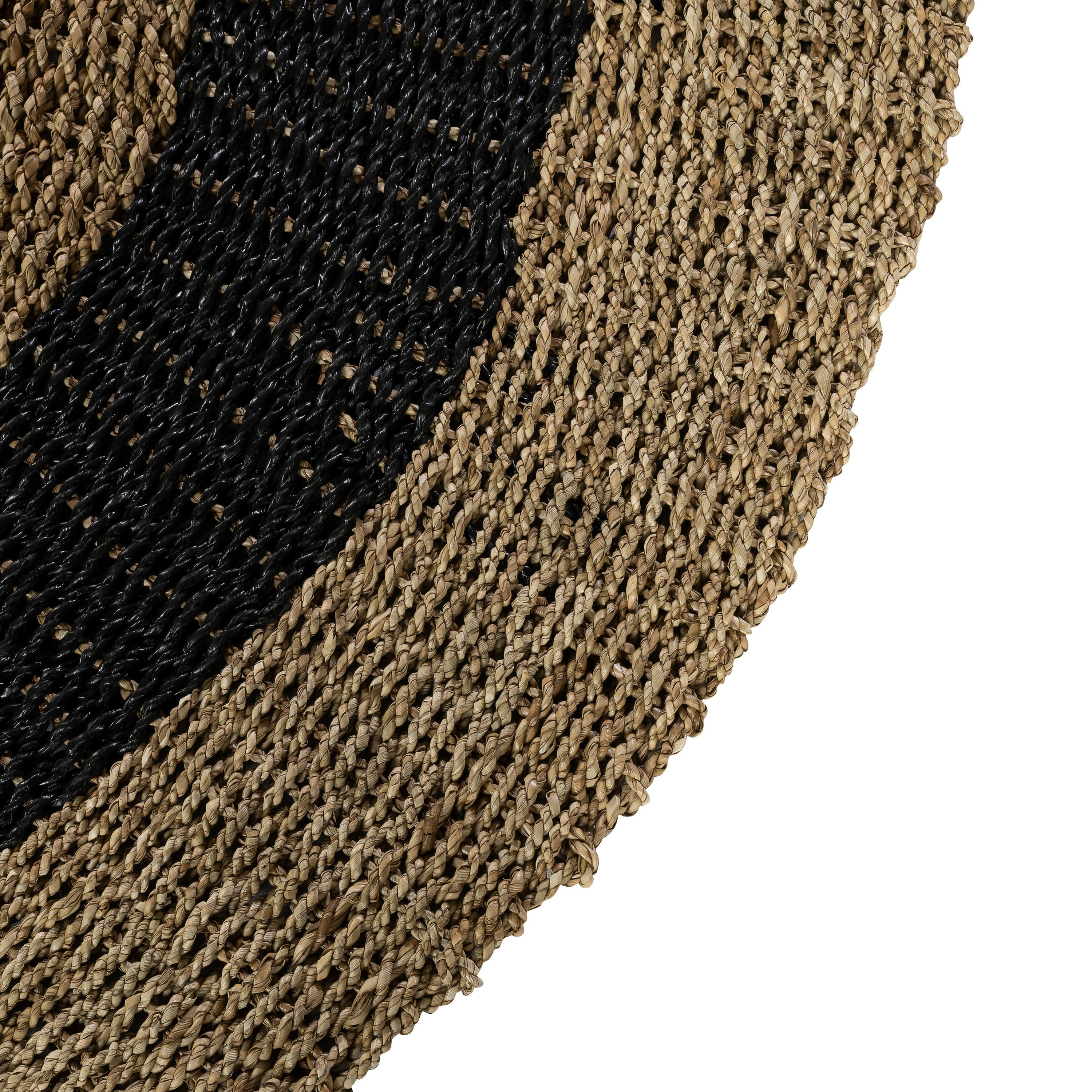 Kilim Jüt Naturel Siyah Çizgili D.150 cm