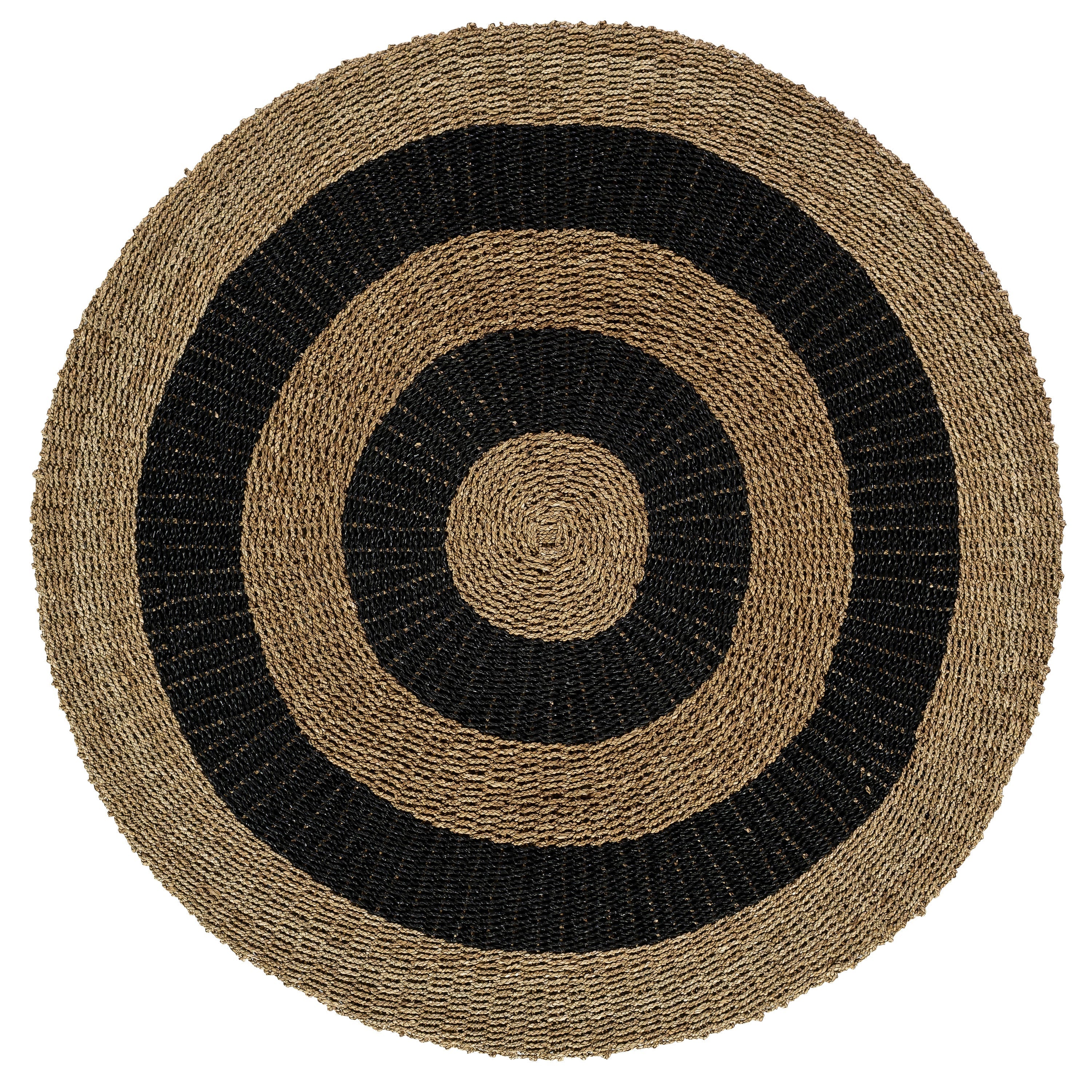 Kilim Jüt Naturel Siyah Çizgili D.150 cm