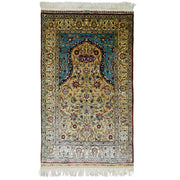 İpekten El Dokuma Mihraplı Seccade Kayseri Halısı 81x138 Cm