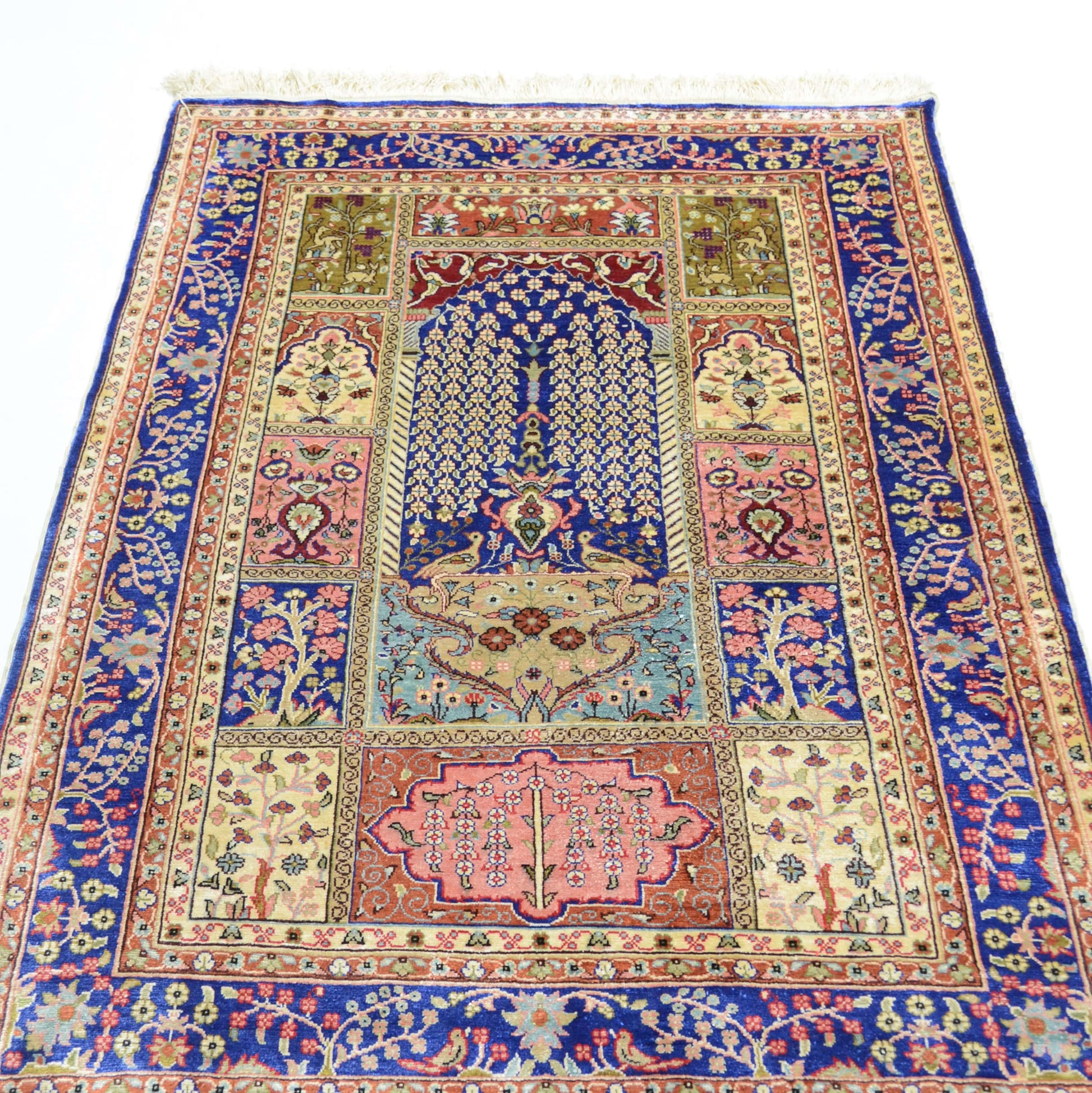 İpekten El Dokuma Namazlık Kayseri Halısı 78x116 Cm