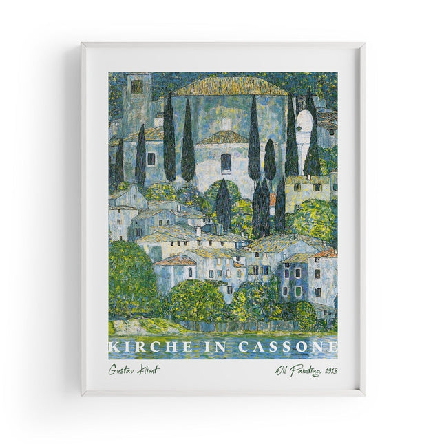 Kirche In Cassone | Gustav Klimt Baskı-Baskı-ODA.products-30x40 cm-Beyaz Çerçeve-NowShopFun