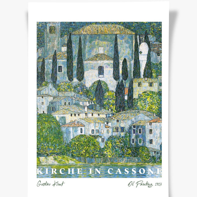 Kirche In Cassone | Gustav Klimt Baskı-Baskı-ODA.products-30x40 cm-Çerçevesiz-NowShopFun