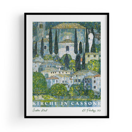 Kirche In Cassone | Gustav Klimt Baskı-Baskı-ODA.products-30x40 cm-Siyah Çerçeve-NowShopFun