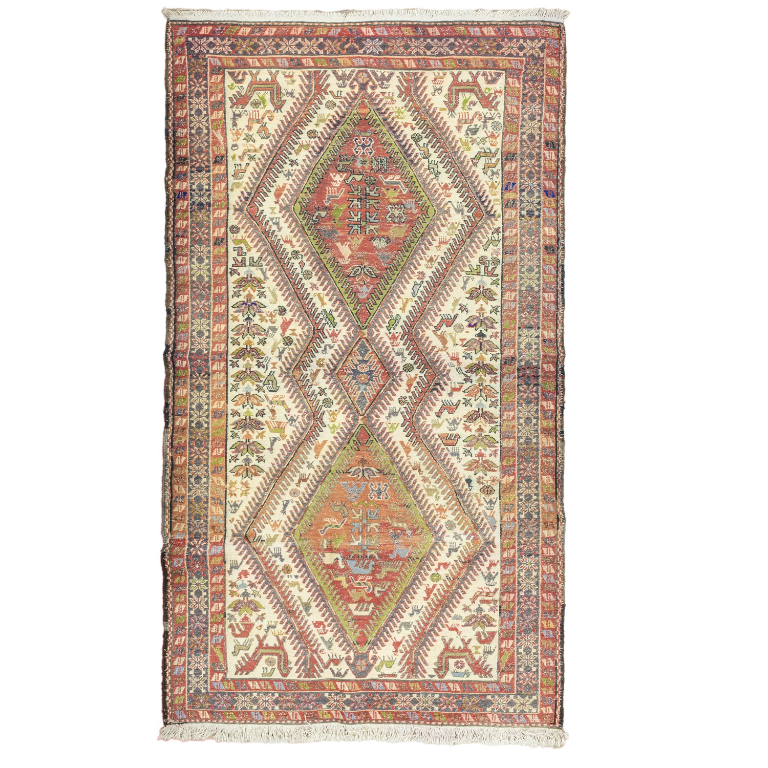 Kirk Geometrik Tasarımlı Sumak Kilim 115x192 cm