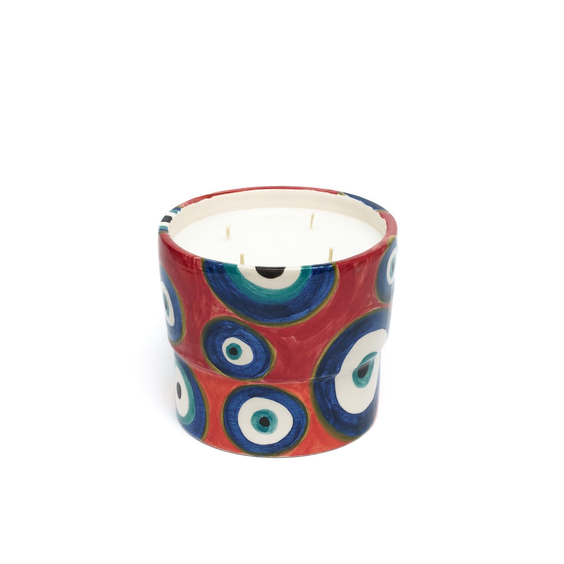 Kırmızı Nazar Boncuğu Mum